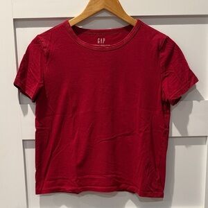 Gap - Organic Cotton VintageSoft T-Shirt - Sled Red - XS Petite